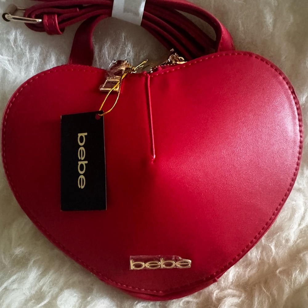 Bebe Red Heart-Shaped Women's Bag